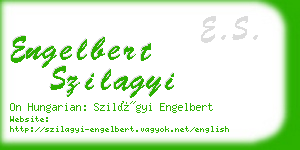 engelbert szilagyi business card